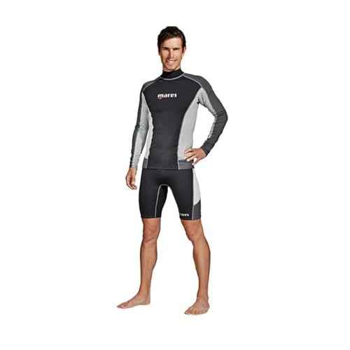 Mares Men's Trilastic Long Sleeve Rash Guard Shirt for Water Sports | UV Protection, Flatlock Stitching Style