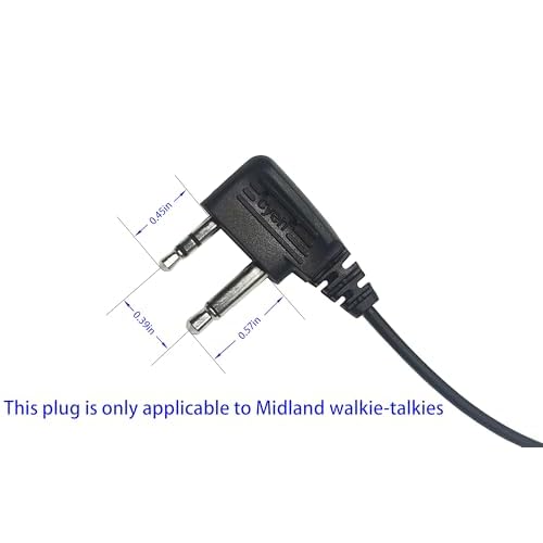 CYen Two-Way Radio Earpiece Compatible Midland Ear-Clip Headset for Midland Walkie Talkie Earpiece GXT1000VP4 T51VP3 T10 X LXT600VP3 2 Pack