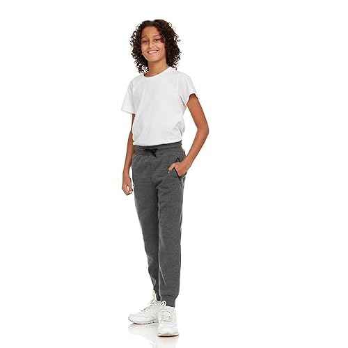 PURE CHAMP 3Pk Boys Sweatpants Fleece Athletic Workout Kids Clothes Boys Joggers with Zipper Pocket and Drawstring Size 4-20