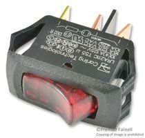Carling Technologies Rocker Switch SPST 16A 250V Red