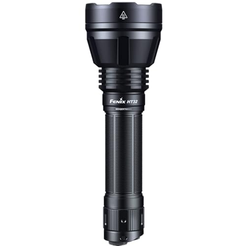Fenix HT32 Tri-Color Hunting Light, 2500 Lumens 700 Yard Long Range Spotlight, USB-C Rechargeable for Hog Coyote Varmint Hunting with Extra Backup Battery and LumenTac Organizer