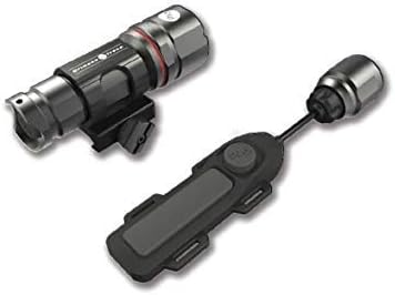 900 Lumen Waterproof Tactical Flashlight with Rail Mount & Remote Pressure Pad for Rifles & EDC