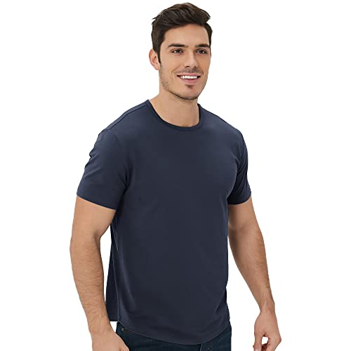 Men's Ultra-Soft Bamboo Viscose Curved Hem T-Shirt - X-Large Navy