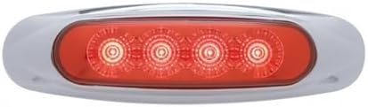 United Pacific 39399 - Clearance/Marker Light - Red Led/Red Lens, With Reflector, 4 Led