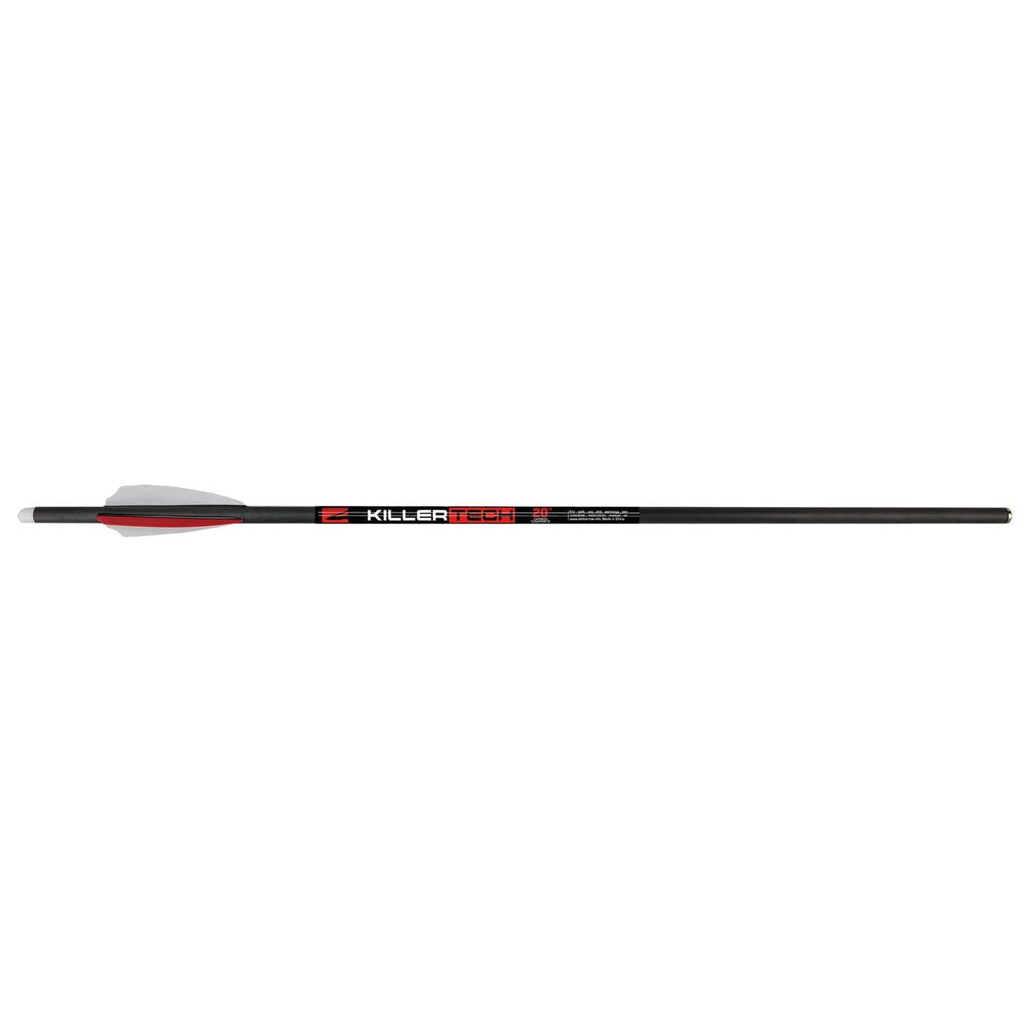 Killer Instinct KillerTech Crossbow Bolts - 20-Inch Carbon Composite Arrows with ±.005"" Straightness - 400 Grain Weight - 6-Pack Hunting Bolts for High-Speed Crossbows