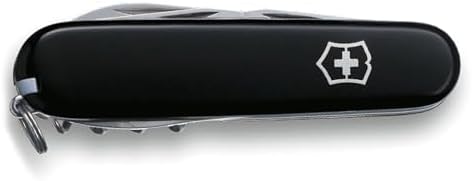 Victorinox Spartan Swiss Army Knife, 12 Functions, Swiss Made Pocket Knife with Corkscrew, Can Opener and Screwdriver - Black