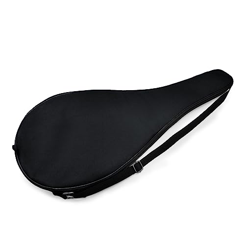 Black Tennis Bag with Padded Rackets Cover & Adjustable Shoulder Strap - 31x11.4 inches