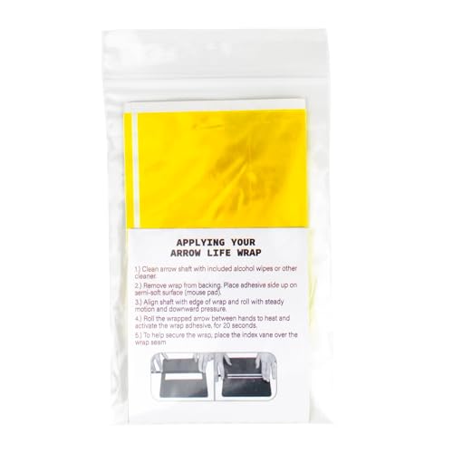 Arrow Life 4" Arrow Wraps 12 Pack Yellow 1" Width