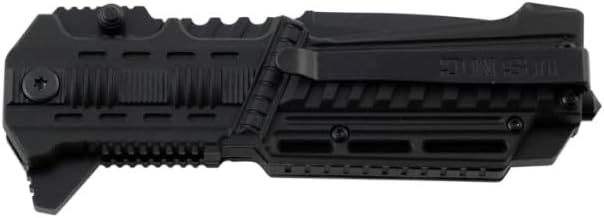 U.S. MARINES Knife Licensed USMC MARINES Assisted Military Knives BLACK Tactical Tanto Knife