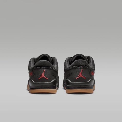 Jordan Flight Court Big Kids' Shoes (HF3333-001, Black/Gum Medium Brown/Varsity Red)