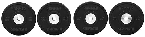 Hammer Strength 25Lb Black Premium Rubber Bumper Plate