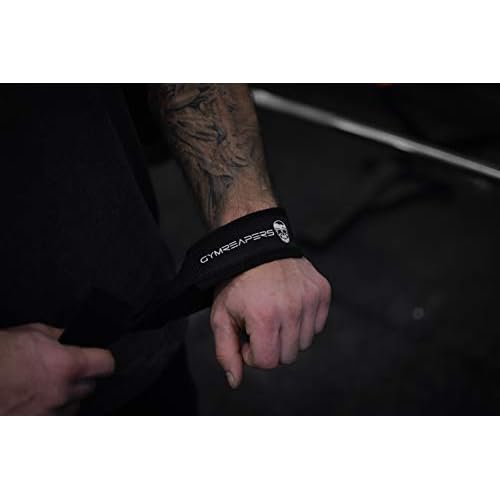 Gymreapers Lifting Wrist Straps for Weightlifting, Bodybuilding, Powerlifting, Strength Training, & Deadlifts - Padded Neoprene with 18 inch Cotton