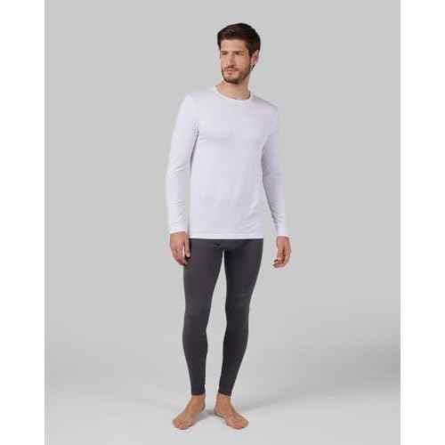32 Degrees Heat Men's Lightweight Crew Base Layer Thermal Top | Form Fitting | Long Sleeve| 4-Way Stretch