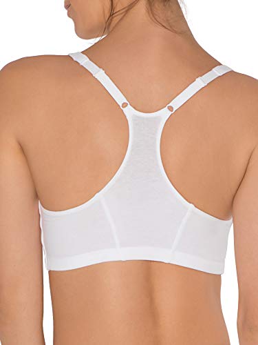 Women's Adjustable Shirred Front Racerback Sports Bra Multi Pack - Heather Grey, White, Blue Gem, 36