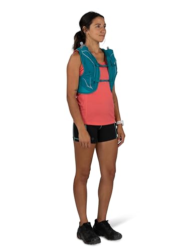Osprey Dyna LT Women's Running Hydration Vest with Hydraulics Soft Flasks, Cascade Blue/Silver Lining, Medium