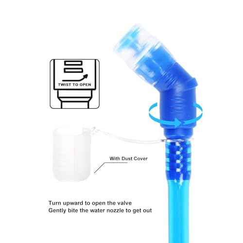 Hydration Bladder,1L/1.5L/2L/3L Water Bladder for Hydration Pack,BPA-Free Leakproof Water Reservoir for Hiking Running Camping Cycling