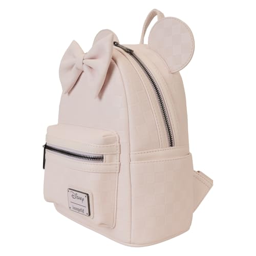 Loungefly Minnie Mouse Checkered Texture Mini Backpack