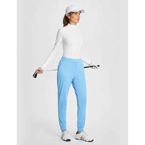 baleaf Women's Fleece Lined Pants Joggers Water Resistant Zipper Pockets Winter Thermal Golf Pants Cold Weather Gear