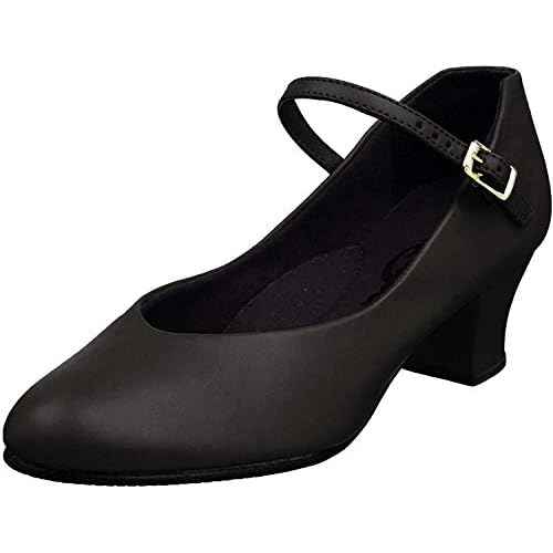 Capezio womens Jr. Footlight Character dance shoes, Black, 5.5 Wide US