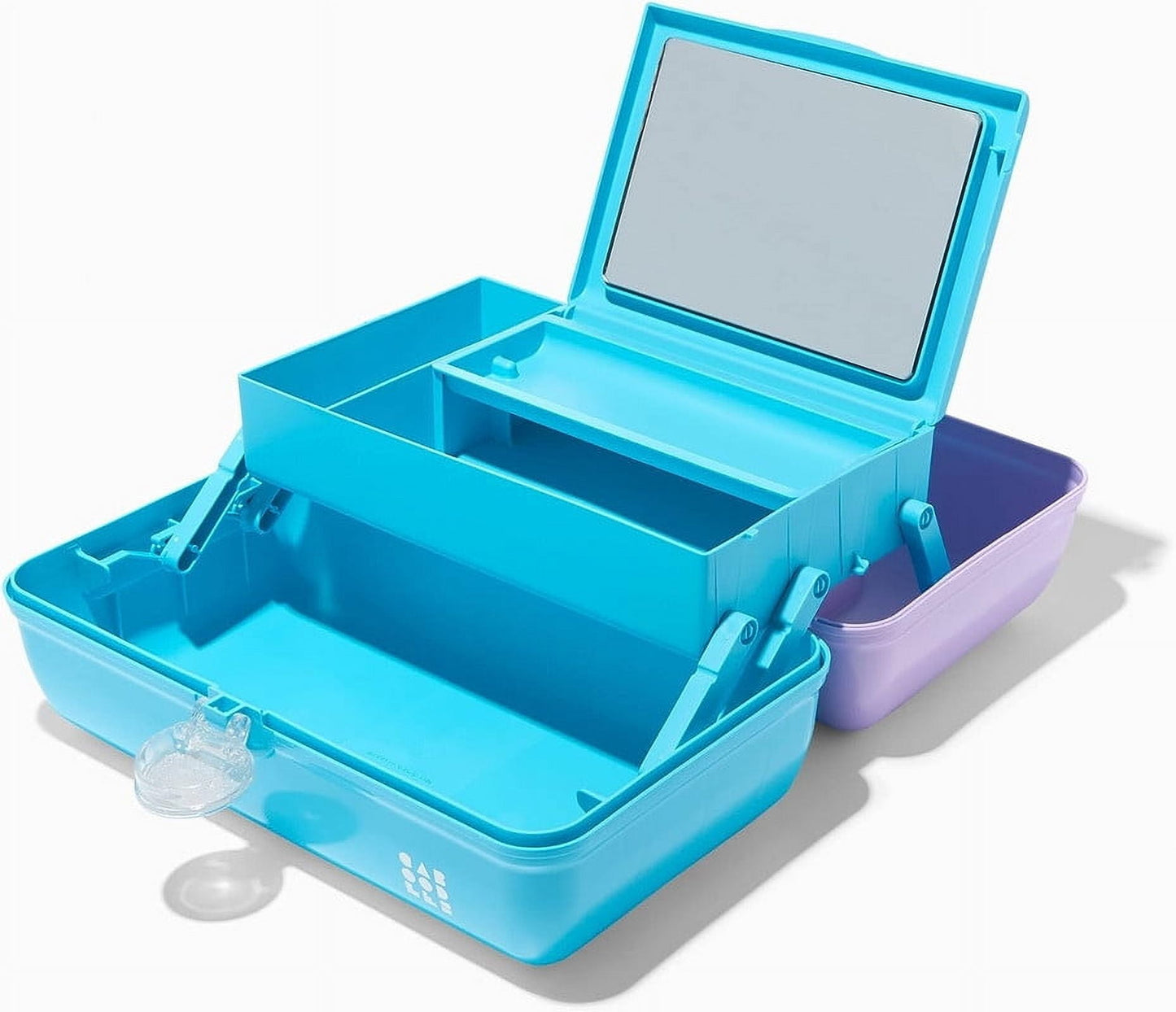 Large Caboodles Makeup Case | Travel Cosmetic Organizer for Girls - Lilac & Blue
