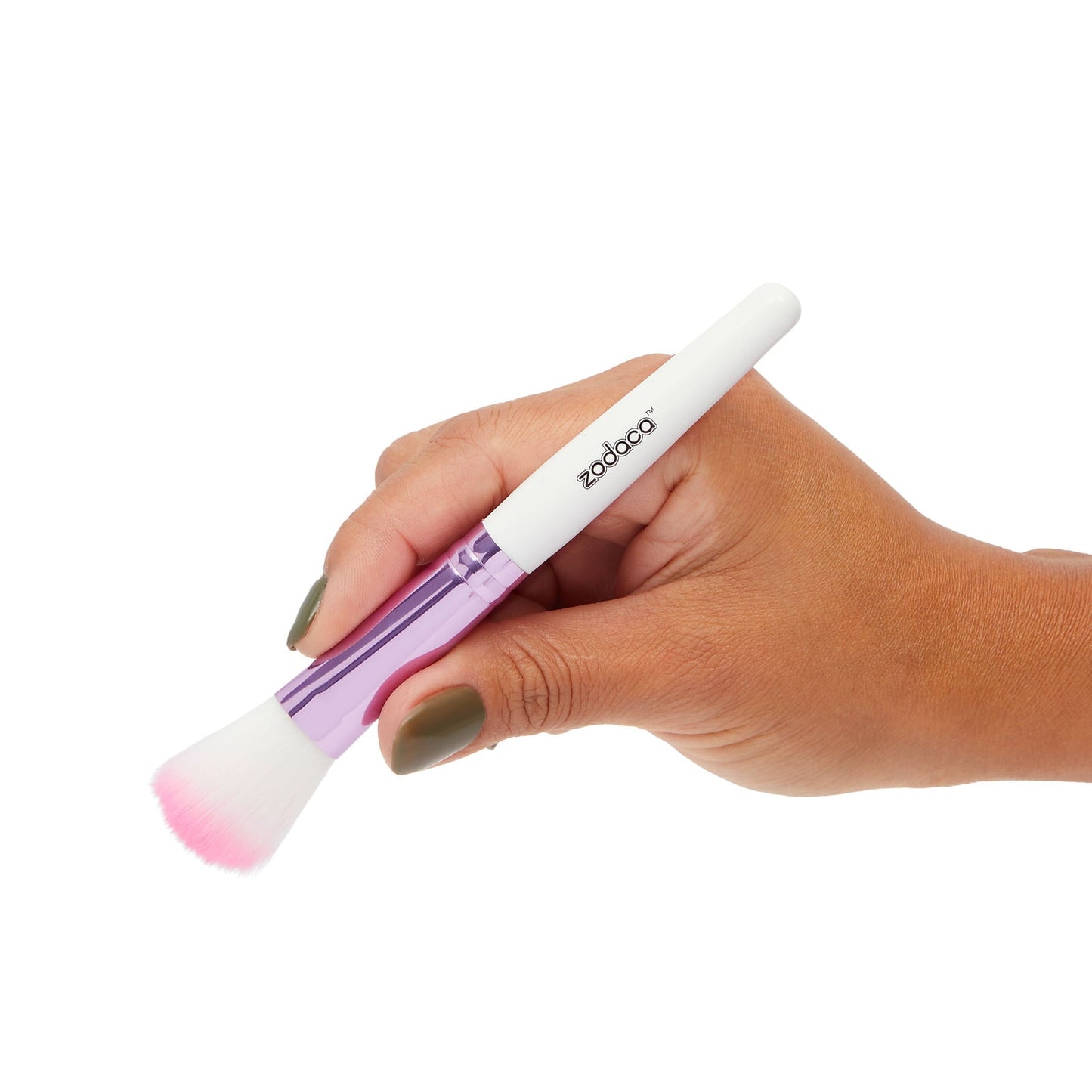 8-Piece Professional Makeup Brush Set | White & Pink Storage Pouch