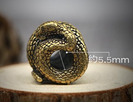 StarWay 2pcs New Snake EDC Out Brass Knife Beads Umbrella Rope Cord Outdoor Knife Pendant Paracord Lanyard Bead