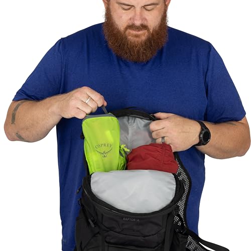 Osprey Raptor 14L Men's Biking Backpack with Hydraulics Reservoir, Black