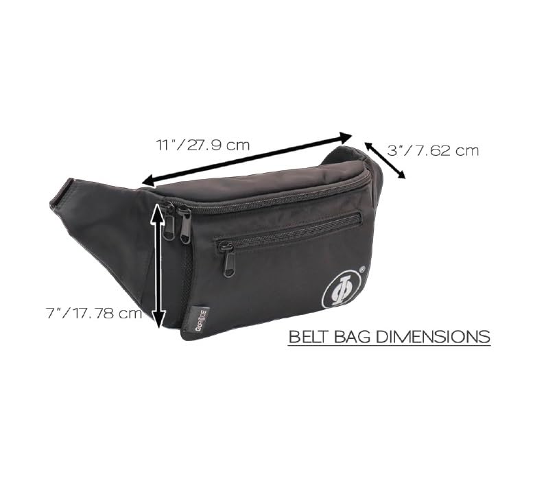 GoRide Premium Go Belt Bag or Waist Pack (Black)