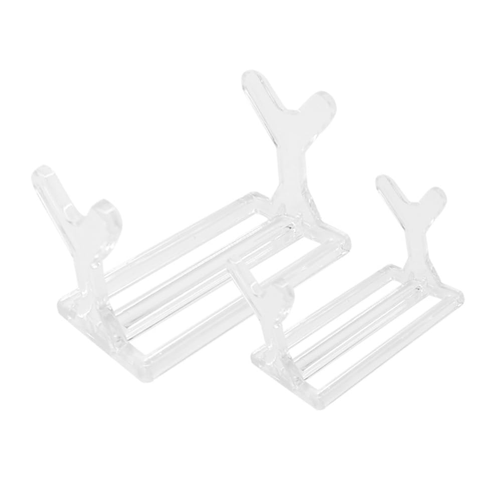 lasenersm 4 Pieces Fishing Lure Display Stand Acrylic Fishing Lure Showing Stand Shelf Fishing Lure Holder Fishing Lure Storage Organizer Fishing Lure Rack Fishing Bait Display(Transparent, S)