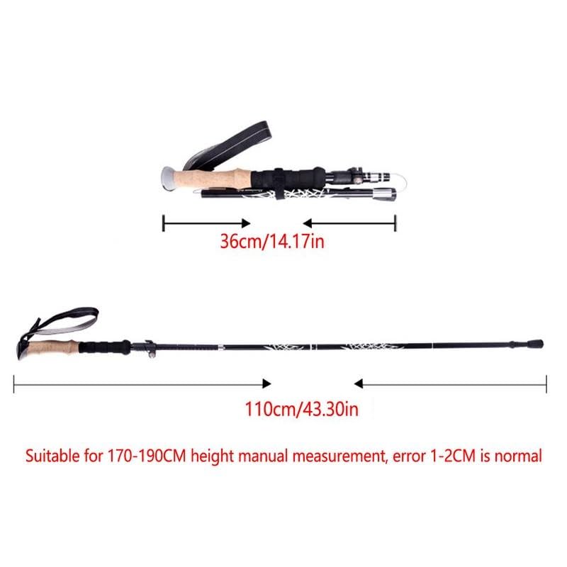 Trekking Poles, Walking Stick, Walking Poles for Women, Hiking Poles Collapsible Lightweight, Hiking Sticks Collapsible Hiking- Ideal for Seniors Women and Men