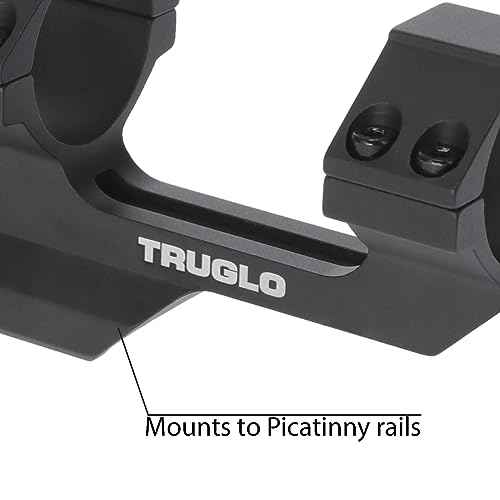 TRUGLO Tactical Hunting Shooting Versatile Durable One-Piece Picatinny Style Scope Mount with Rings