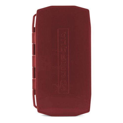 UMPQUA UPG Silicone Weekender Claret Fly Box - Lightweight Durable Versatile High-Capacity Secure Hold Quick-Loading Fly Storage Case - Fly Fishing Tackle Organizer - Large
