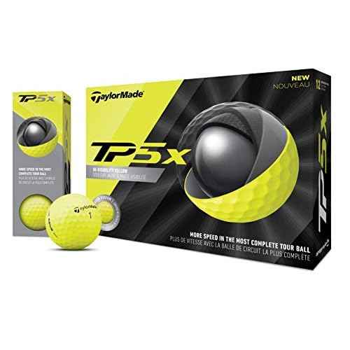 TaylorMade Unisex's TM20 TP5x Yellow dzn Golf Ball, One Size
