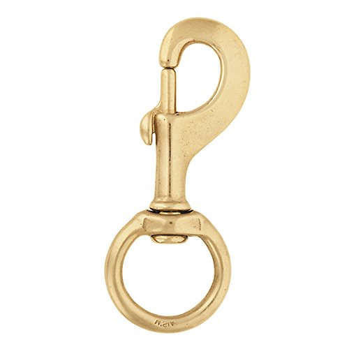 Weaver Leather #225 1 1/4 Inch Round Solid Brass Swivel Snap