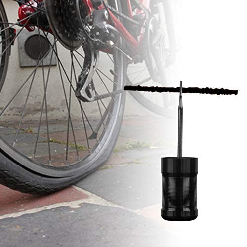 Oumers Tubeless Bike Tire Repair Kit - 5 Black Strips & Insertion Tool