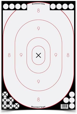 Birchwood Casey Shoot-N-C 17.25" Bull's-Eye Target - 12 Targets, Multi, One Size (BC-34186)
