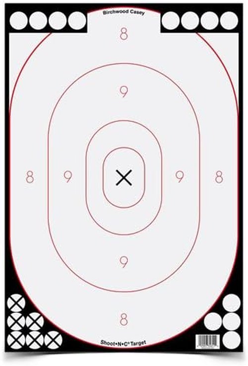 Birchwood Casey Shoot-N-C 17.25" Bull's-Eye Target - 12 Targets, Multi, One Size (BC-34186)