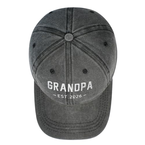 New Grandpa Gifts, First Time 2026 Promoted to Grandpa to be Gifts, Grandfather Hat, Adjustable Baseball Caps