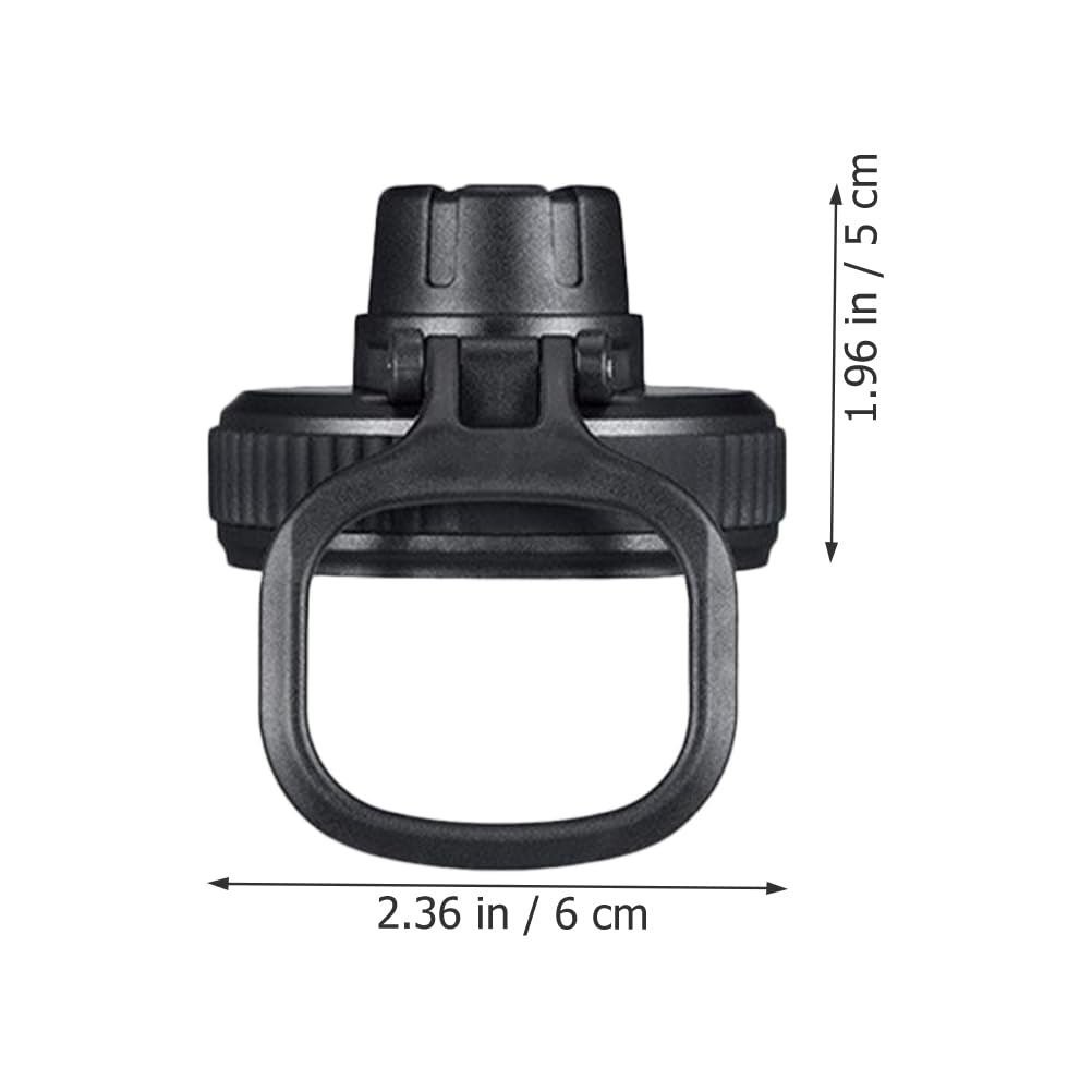 Kisangel 2 Pcs Leakproof Sports Bottle Lids - Wide Mouth Vacuum Bottle Spouts with Silicone Gaskets, Black Pp Material, 2.36X2.36X3.93 Inch