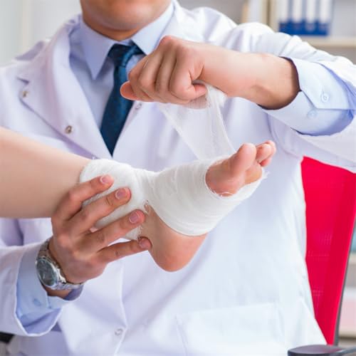 Gauze Bandage Rolls 12PCS Conforming Bandage 5cmX2m Elastic Bandage Wraps Soft Bandages for Wounds Compression Bandages for Finger Ankle Wrist