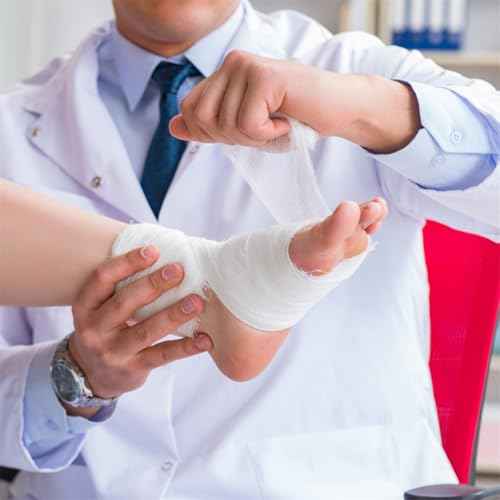 Gauze Bandage Rolls 12PCS Conforming Bandage 5cmX2m Elastic Bandage Wraps Soft Bandages for Wounds Compression Bandages for Finger Ankle Wrist