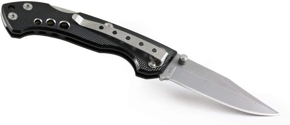 Smith & Wesson 24/7 CK109 7.4in High Carbon S.S. Folding Knife with 3in Clip Point Blade and Aluminum Handle for Outdoor, Tactical, Survival and EDC