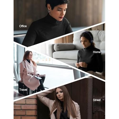 HOPLYNN 3 Pack Turtlenecks Women Long Sleeve Pullover Baselayer Undershirts Tops Turtle Neck Mock Shirts