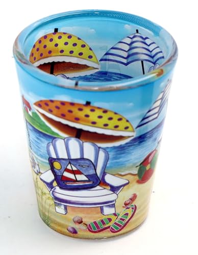 Daytona Beach Florida Souvenir Shot Glass - Beach Chair In and Out Design