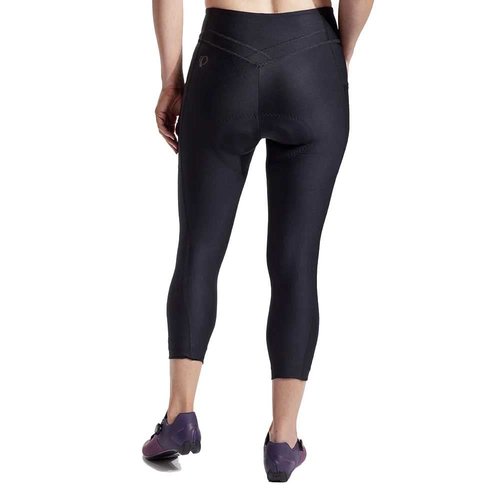 PEARL IZUMI Women's Sugar 21" Cropped Cycling Tights, Wide Waistband & Two Side Cargo Pockets, Reflective Fabric Black
