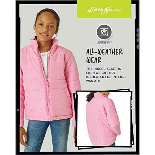 Eddie Bauer Kids' Ski Jacket - Waterproof 3 in 1 Insulated Coat with Removable Shell Jacket for Boys and Girls (3-16)