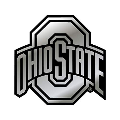 Ohio State Buckeye Magnet - Silver Team Logo 3 Inch NCAA Sports Decor