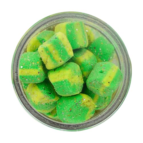 Berkley PowerBait Power Nuggets Fishing Dough Bait, Lime Twist, 1.1 oz, Scented and Flavored Soft Bait for Freshwater Fishing, Designed to Attract Trout, High Visibility