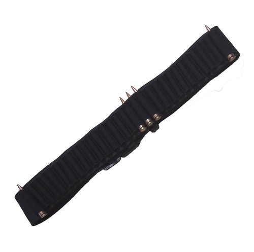 Hunting Ammo Waist Belt Shoulder Strap 30 Round Rifle Bullet Belt (Black)