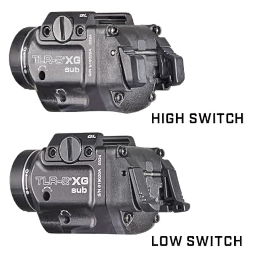 Streamlight 69439 TLR-8 X G sub 500-Lumen Rail-Mounted Tactical Weapon Light with Integrated Green Aiming Laser Exclusively for Springfield Armory Hellcat Only, Black
